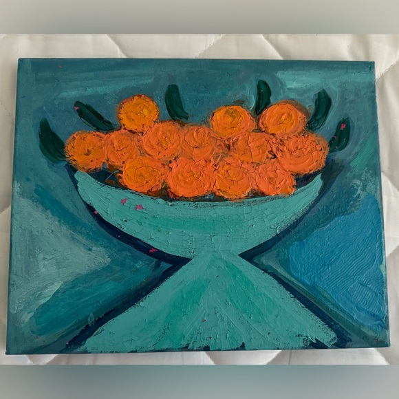 Other - Acrylic on canvas oranges on compote